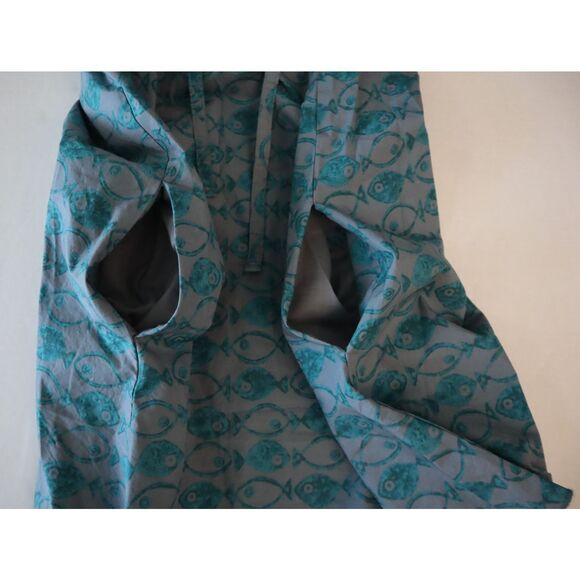 BDG x Urban Outfitters Sz Sm. Blue Eva Tie-Front Ruched Strap Trapeze Mini Dress - Picture 7 of 11